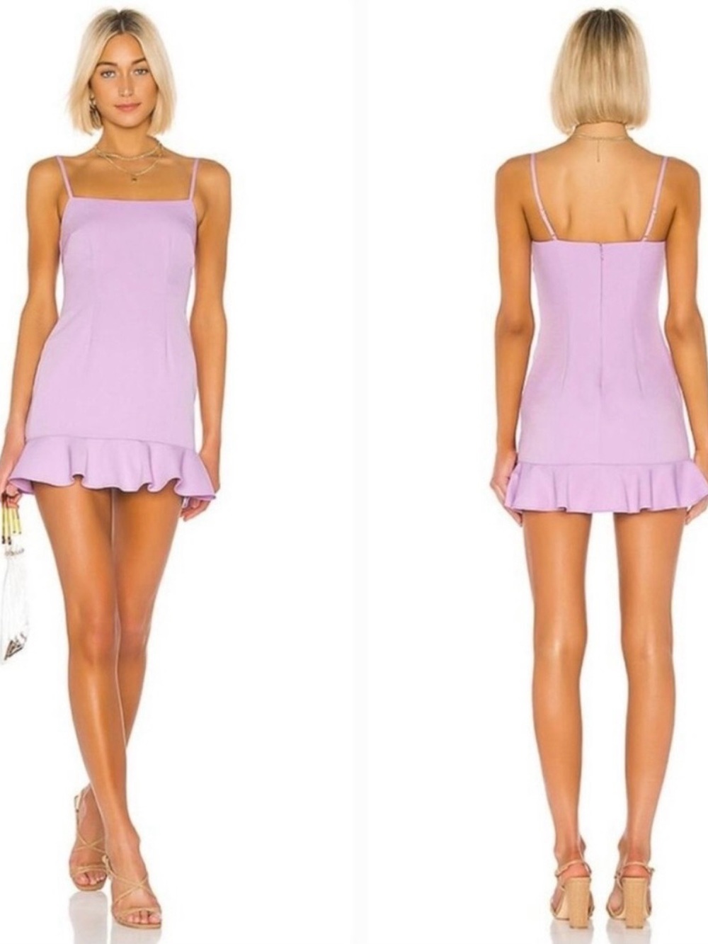 Lovers and Friends
Lilac Ruffle-Hem Mini Dress